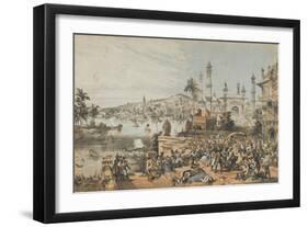 The Treacherous Massacre of English Women and Children at Cawnpore by Nena Sahib-Thomas Packer-Framed Giclee Print