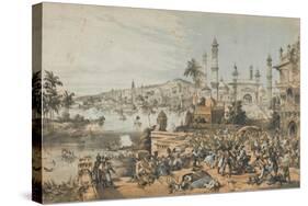 The Treacherous Massacre of English Women and Children at Cawnpore by Nena Sahib-Thomas Packer-Stretched Canvas