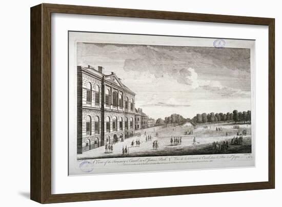 The Treasury and the Canal in St James's Park, Westminster, London, 1755-John Smith-Framed Giclee Print