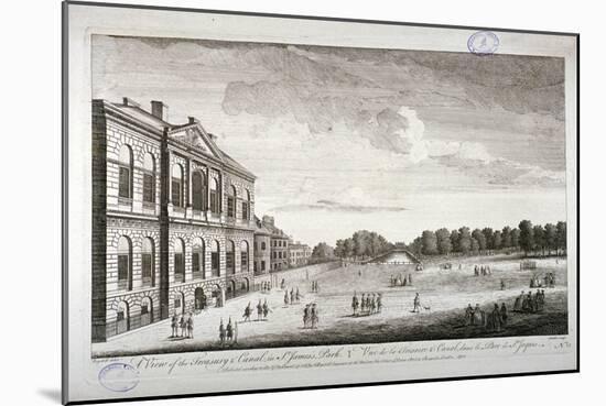 The Treasury and the Canal in St James's Park, Westminster, London, 1755-John Smith-Mounted Giclee Print