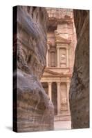 The Treasury as Seen from the Siq, Petra, Jordan, Middle East-Richard Maschmeyer-Stretched Canvas