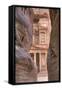 The Treasury as Seen from the Siq, Petra, Jordan, Middle East-Richard Maschmeyer-Framed Stretched Canvas