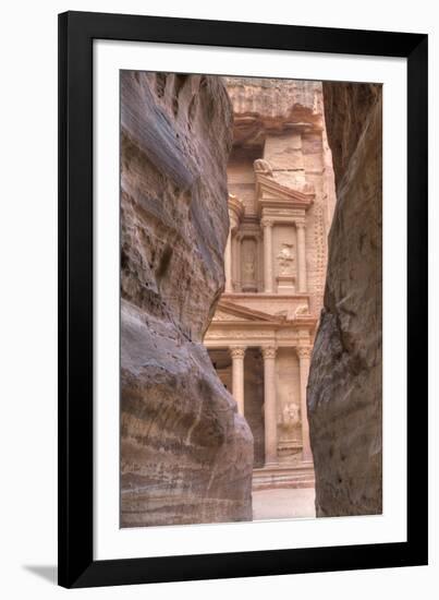 The Treasury as Seen from the Siq, Petra, Jordan, Middle East-Richard Maschmeyer-Framed Photographic Print