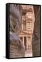 The Treasury as Seen from the Siq, Petra, Jordan, Middle East-Richard Maschmeyer-Framed Stretched Canvas