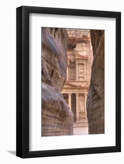 The Treasury as Seen from the Siq, Petra, Jordan, Middle East-Richard Maschmeyer-Framed Photographic Print