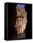 The Treasury, at the End of the Siq, Petra, Jordan, Middle East-Sergio Pitamitz-Framed Stretched Canvas