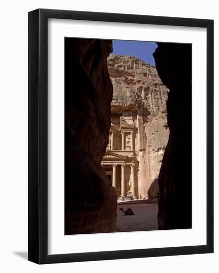 The Treasury, at the End of the Siq, Petra, Jordan, Middle East-Sergio Pitamitz-Framed Photographic Print