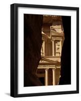 The Treasury Building at the End of the Siq, Petra, Jordan, Middle East-Sergio Pitamitz-Framed Photographic Print