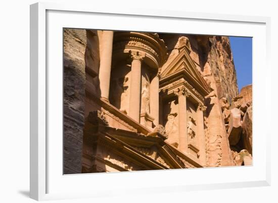 The Treasury, El-Khazneh, Petra, UNESCO Heritage Site, Jordan.-Nico Tondini-Framed Photographic Print