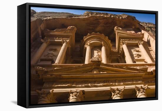 The Treasury, El-Khazneh, Petra, UNESCO Heritage Site, Jordan.-Nico Tondini-Framed Stretched Canvas