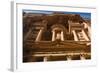 The Treasury, El-Khazneh, Petra, UNESCO Heritage Site, Jordan.-Nico Tondini-Framed Photographic Print
