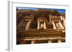 The Treasury, El-Khazneh, Petra, UNESCO Heritage Site, Jordan.-Nico Tondini-Framed Photographic Print