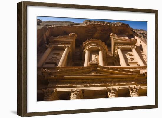 The Treasury, El-Khazneh, Petra, UNESCO Heritage Site, Jordan.-Nico Tondini-Framed Photographic Print