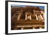 The Treasury, El-Khazneh, Petra, UNESCO Heritage Site, Jordan.-Nico Tondini-Framed Photographic Print