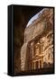 The Treasury, El-Khazneh, Petra, UNESCO Heritage Site, Jordan.-Nico Tondini-Framed Stretched Canvas