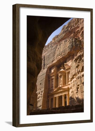 The Treasury, El-Khazneh, Petra, UNESCO Heritage Site, Jordan.-Nico Tondini-Framed Photographic Print