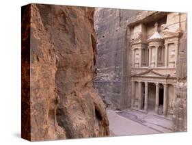 The Treasury (El Khazneh), Petra, Unesco World Heritage Site, Jordan, Middle East-Bruno Morandi-Stretched Canvas