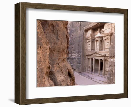 The Treasury (El Khazneh), Petra, Unesco World Heritage Site, Jordan, Middle East-Bruno Morandi-Framed Photographic Print