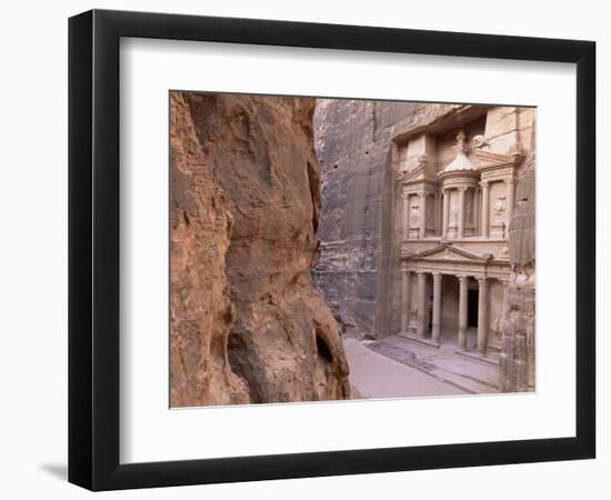 The Treasury (El Khazneh), Petra, Unesco World Heritage Site, Jordan, Middle East-Bruno Morandi-Framed Photographic Print