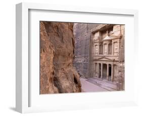 The Treasury (El Khazneh), Petra, Unesco World Heritage Site, Jordan, Middle East-Bruno Morandi-Framed Photographic Print