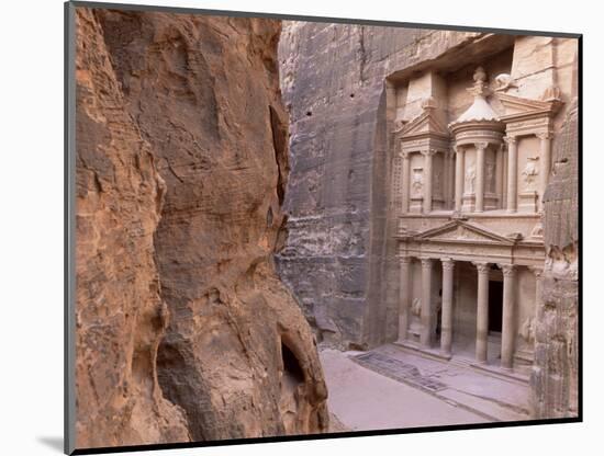 The Treasury (El Khazneh), Petra, Unesco World Heritage Site, Jordan, Middle East-Bruno Morandi-Mounted Photographic Print