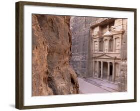 The Treasury (El Khazneh), Petra, Unesco World Heritage Site, Jordan, Middle East-Bruno Morandi-Framed Photographic Print