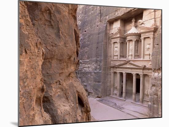The Treasury (El Khazneh), Petra, Unesco World Heritage Site, Jordan, Middle East-Bruno Morandi-Mounted Photographic Print