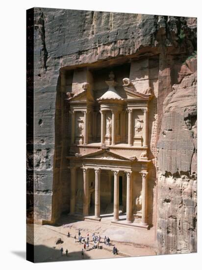 The Treasury (Khaznat Far'Oun), Dating from the 1st Century Bc, at End of Siq, Petra-Christopher Rennie-Stretched Canvas