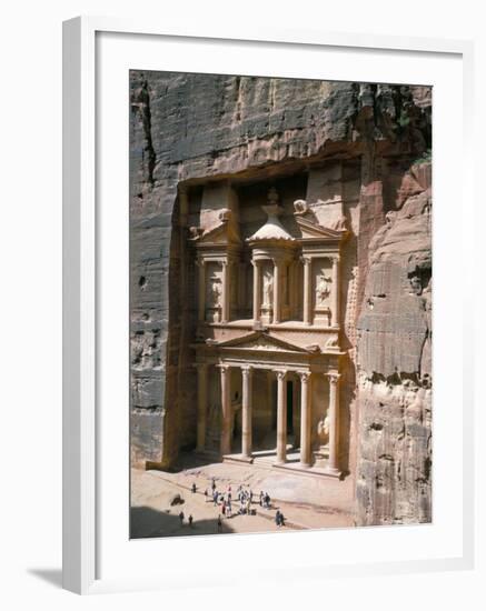 The Treasury (Khaznat Far'Oun), Dating from the 1st Century Bc, at End of Siq, Petra-Christopher Rennie-Framed Photographic Print