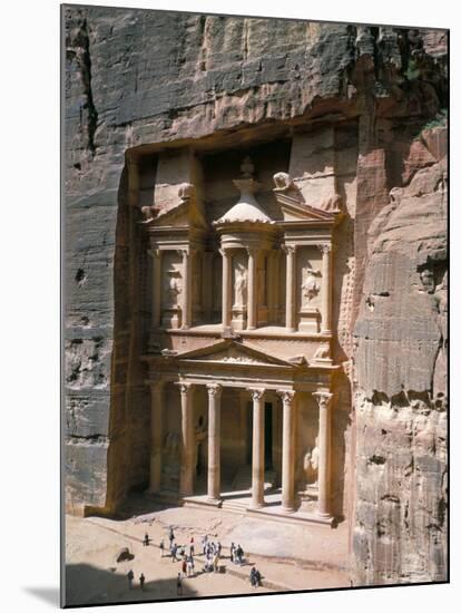 The Treasury (Khaznat Far'Oun), Dating from the 1st Century Bc, at End of Siq, Petra-Christopher Rennie-Mounted Photographic Print