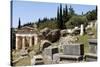 The Treasury of the Athenians. Delphi , UNESCO World Heritage Site, Peloponnese, Greece, Europe-Jean-Pierre De Mann-Stretched Canvas