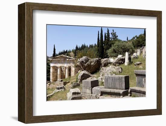 The Treasury of the Athenians. Delphi , UNESCO World Heritage Site, Peloponnese, Greece, Europe-Jean-Pierre De Mann-Framed Photographic Print