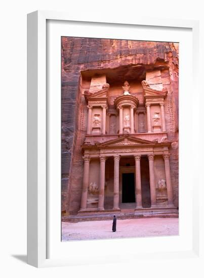 The Treasury, Petra, UNESCO World Heritage Site, Jordan, Middle East-Neil Farrin-Framed Photographic Print