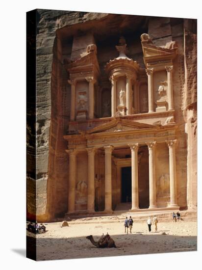 The Treasury, Rock Cut Building Dating from Nabatean Times, Petra, Jordan-G Richardson-Stretched Canvas