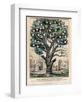 The Tree of Intemperance, Published by N. Currier, New York, 1849-Currier & Ives-Framed Giclee Print