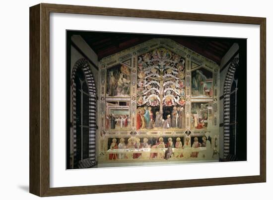 The Tree of Life and the Last Supper, 1360-Taddeo Gaddi-Framed Giclee Print