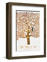 The Tree of Life Pastiche Marzipan-Gustav Klimt-Framed Premium Giclee Print