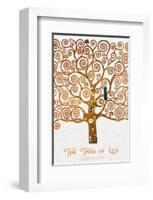 The Tree of Life Pastiche Marzipan-Gustav Klimt-Framed Premium Giclee Print