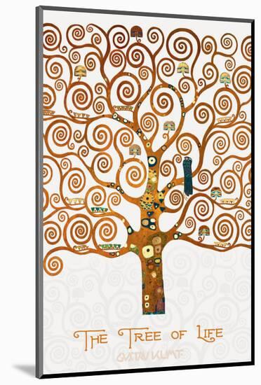 The Tree of Life Pastiche Marzipan-Gustav Klimt-Mounted Premium Giclee Print