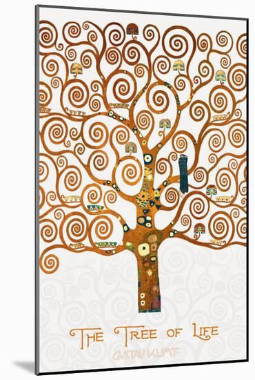 The Tree of Life Pastiche Marzipan-Gustav Klimt-Mounted Premium Giclee Print