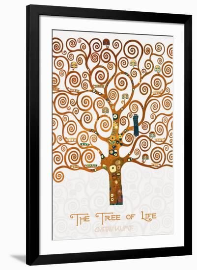 The Tree of Life Pastiche Marzipan-Gustav Klimt-Framed Premium Giclee Print