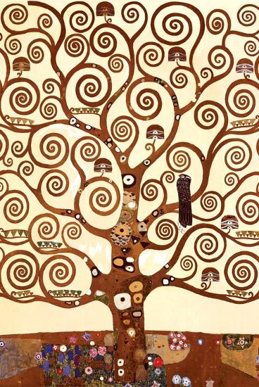 The Tree of Life, Stoclet Frieze, c.1909 (detail)-Gustav Klimt-Lamina Framed Poster