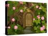The Tree Trunk with Gates to the Magic Elves Castle. Raster Version.-Dazdraperma-Stretched Canvas