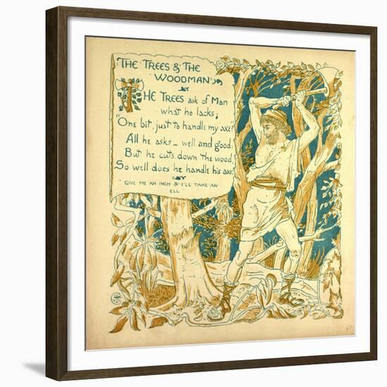 The Trees and the Woodman-null-Framed Giclee Print