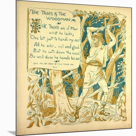 The Trees and the Woodman-null-Mounted Giclee Print