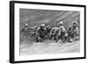 The Trek During the Snowstorm, 1909-Stanley L Wood-Framed Giclee Print