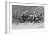 The Trek During the Snowstorm, 1909-Stanley L Wood-Framed Giclee Print