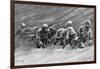 The Trek During the Snowstorm, 1909-Stanley L Wood-Framed Giclee Print