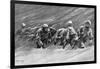 The Trek During the Snowstorm, 1909-Stanley L Wood-Framed Giclee Print