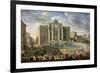 The Trevi Fountain in Rome (Pope Benidict XIV Visits the Trevi Fountain in Rom), 18th Century-Giovanni Paolo Panini-Framed Giclee Print